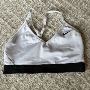 Nike White Sports Bra with Black Band